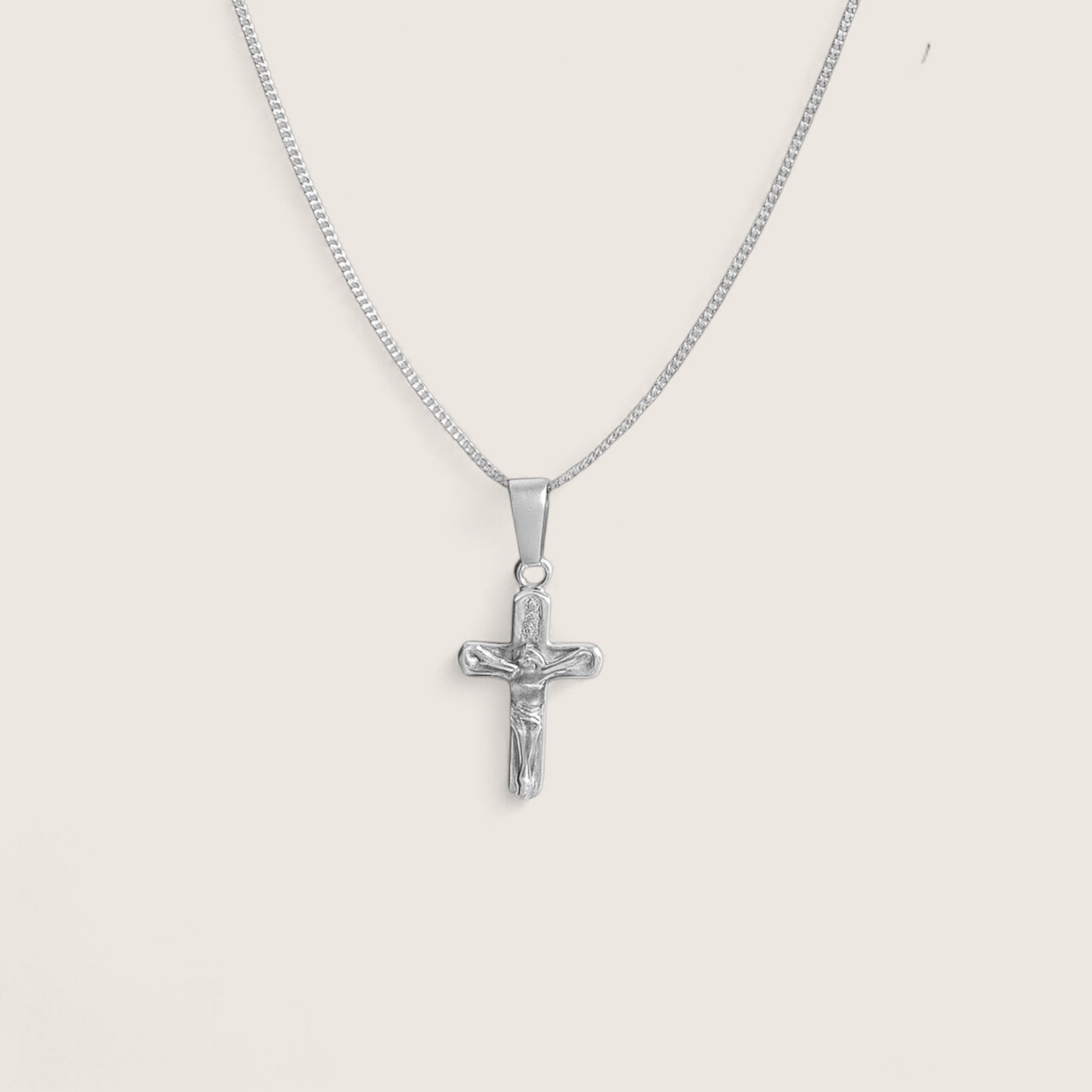 Divine Grace – Silver Crucifix Necklace