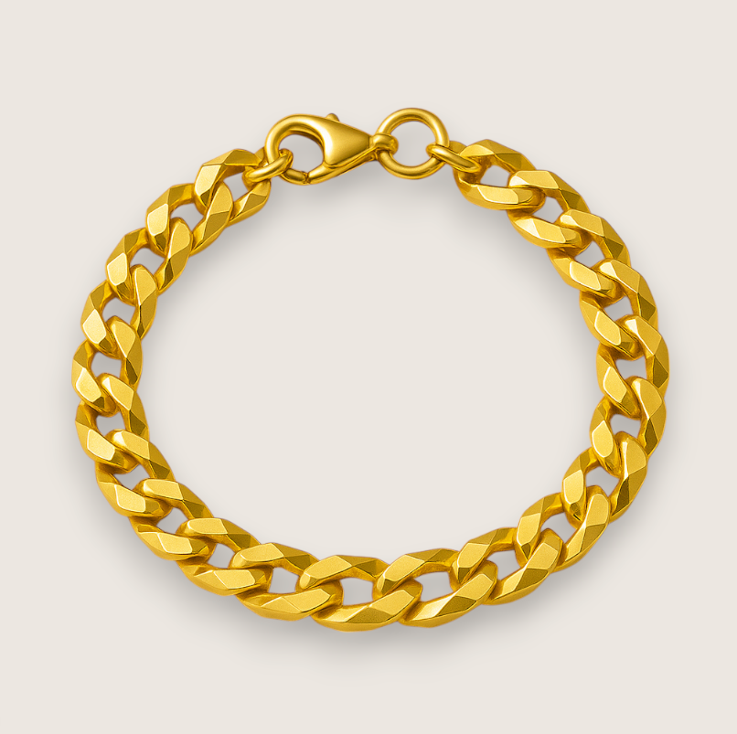 The Havana – Steel Cuban Curb Bracelet-Stainless steel curb chain with high-polish finish. Bold links reflect light with movement—crafted for timeless style and swagger. Shop now.