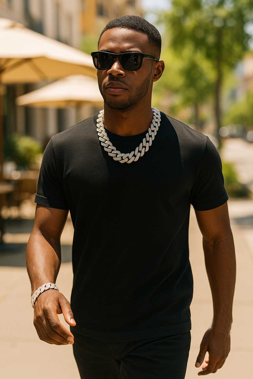 The Drip – Iced-Out Cuban Link Chain-Meet The Drip—14mm iced Cuban chain plated in silver or gold and pavé-set with sparkling rhinestones. Street-wise swagger, bold brilliance. Shop now.
