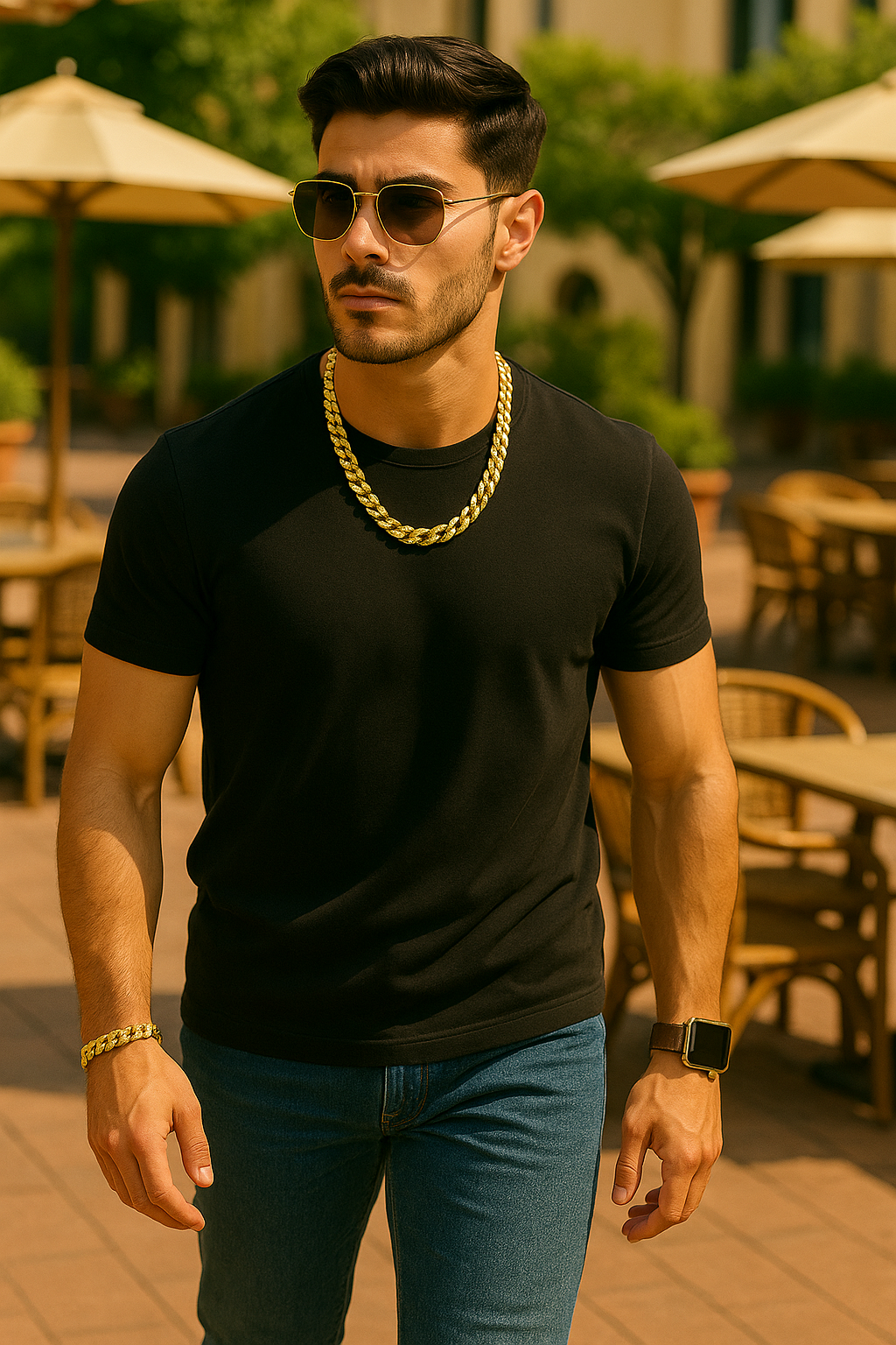 The Havana – Steel Cuban Curb Bracelet-Stainless steel curb chain with high-polish finish. Bold links reflect light with movement—crafted for timeless style and swagger. Shop now.