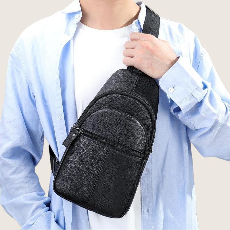 The Vanguard Sling – Premium Leather Crossbody Bag