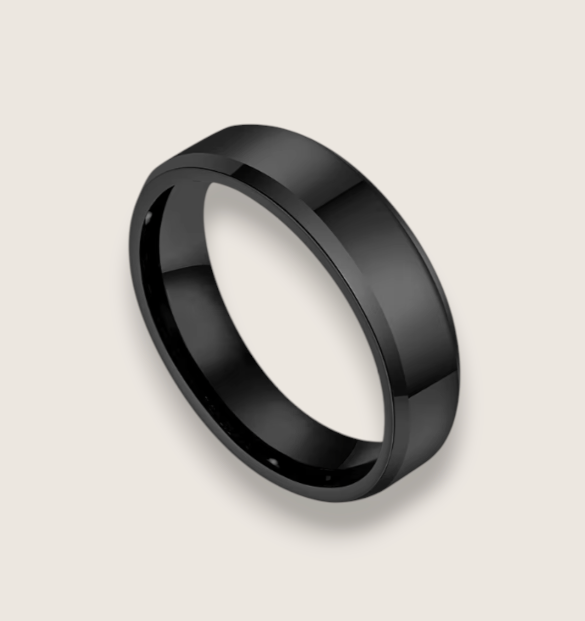 The Radiant Bevel – Polished Flat Tungsten Ring-Forge sleek minimalism with the Radiant Bevel. Polished tungsten band with beveled edges and comfort fit. Bold, enduring style for every day. Shop now.