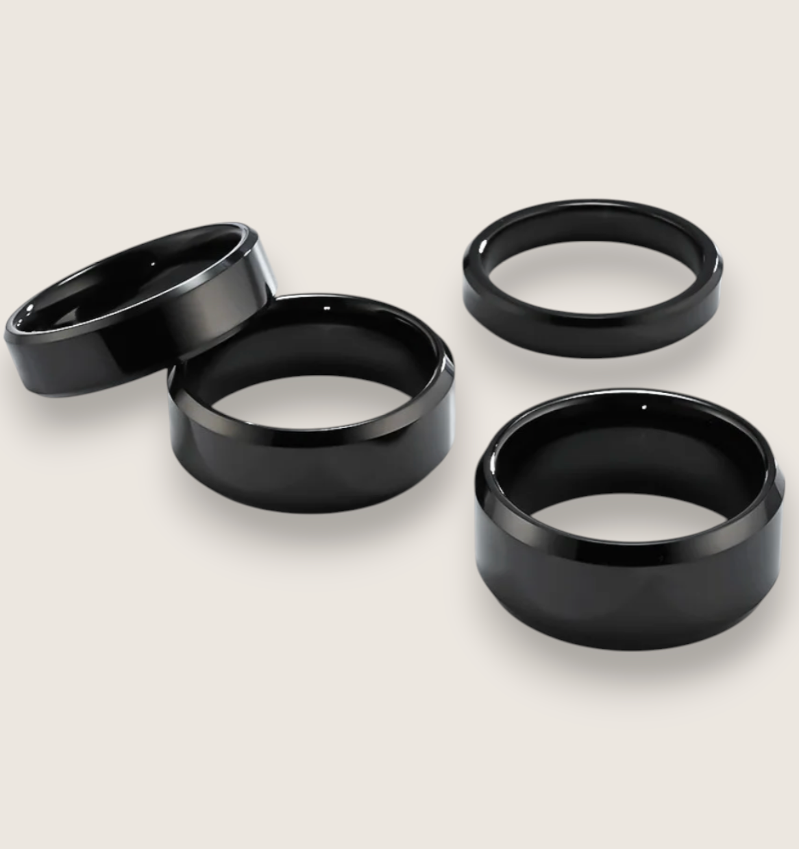 The Radiant Bevel – Polished Flat Tungsten Ring-Forge sleek minimalism with the Radiant Bevel. Polished tungsten band with beveled edges and comfort fit. Bold, enduring style for every day. Shop now.