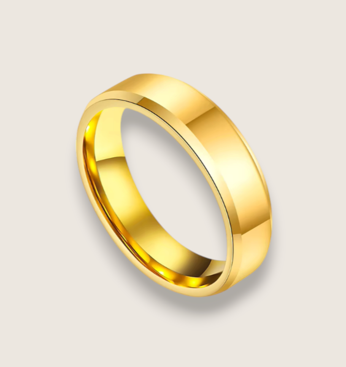 The Radiant Bevel – Polished Flat Tungsten Ring-Forge sleek minimalism with the Radiant Bevel. Polished tungsten band with beveled edges and comfort fit. Bold, enduring style for every day. Shop now.