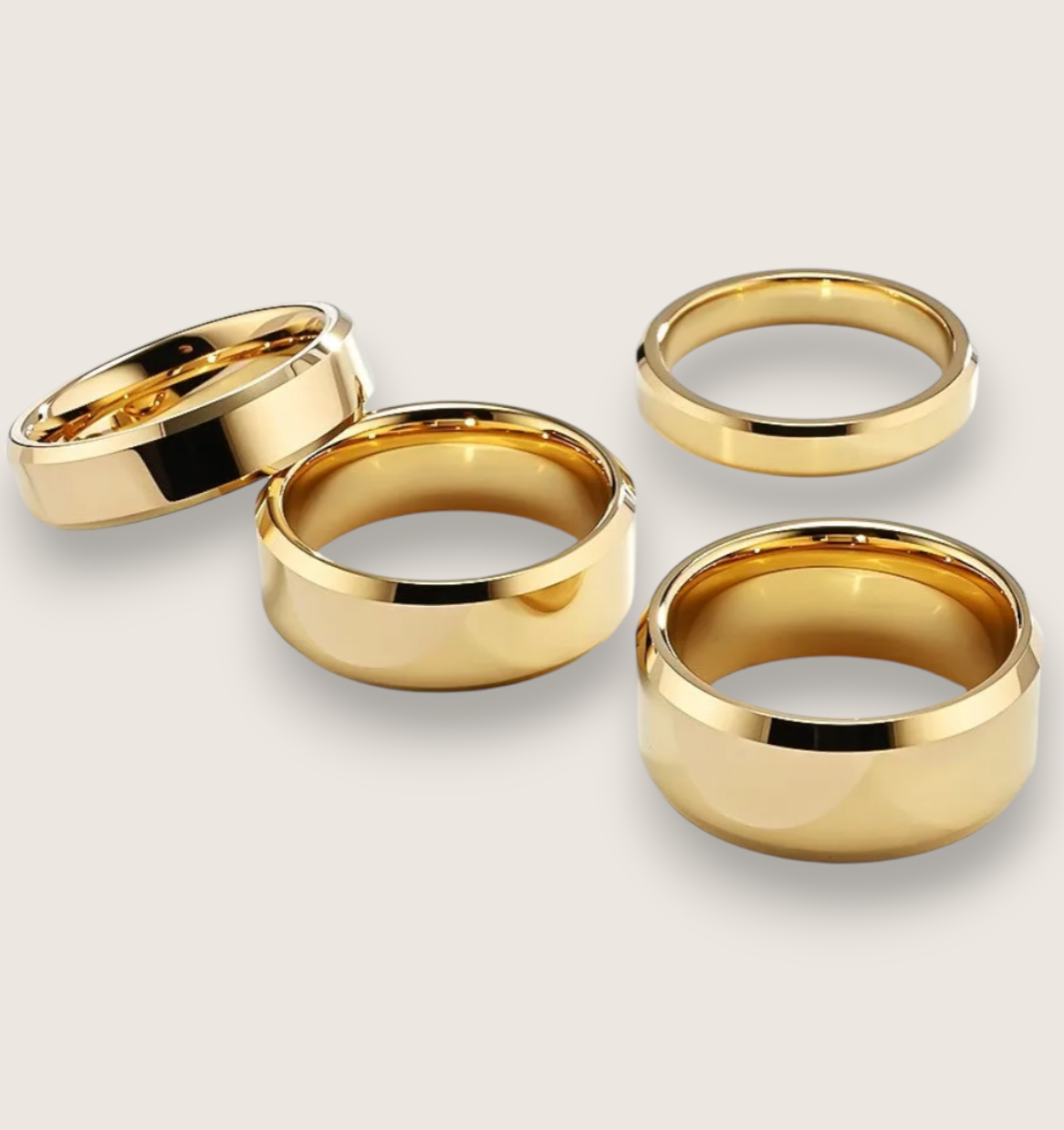 The Radiant Bevel – Polished Flat Tungsten Ring-Forge sleek minimalism with the Radiant Bevel. Polished tungsten band with beveled edges and comfort fit. Bold, enduring style for every day. Shop now.