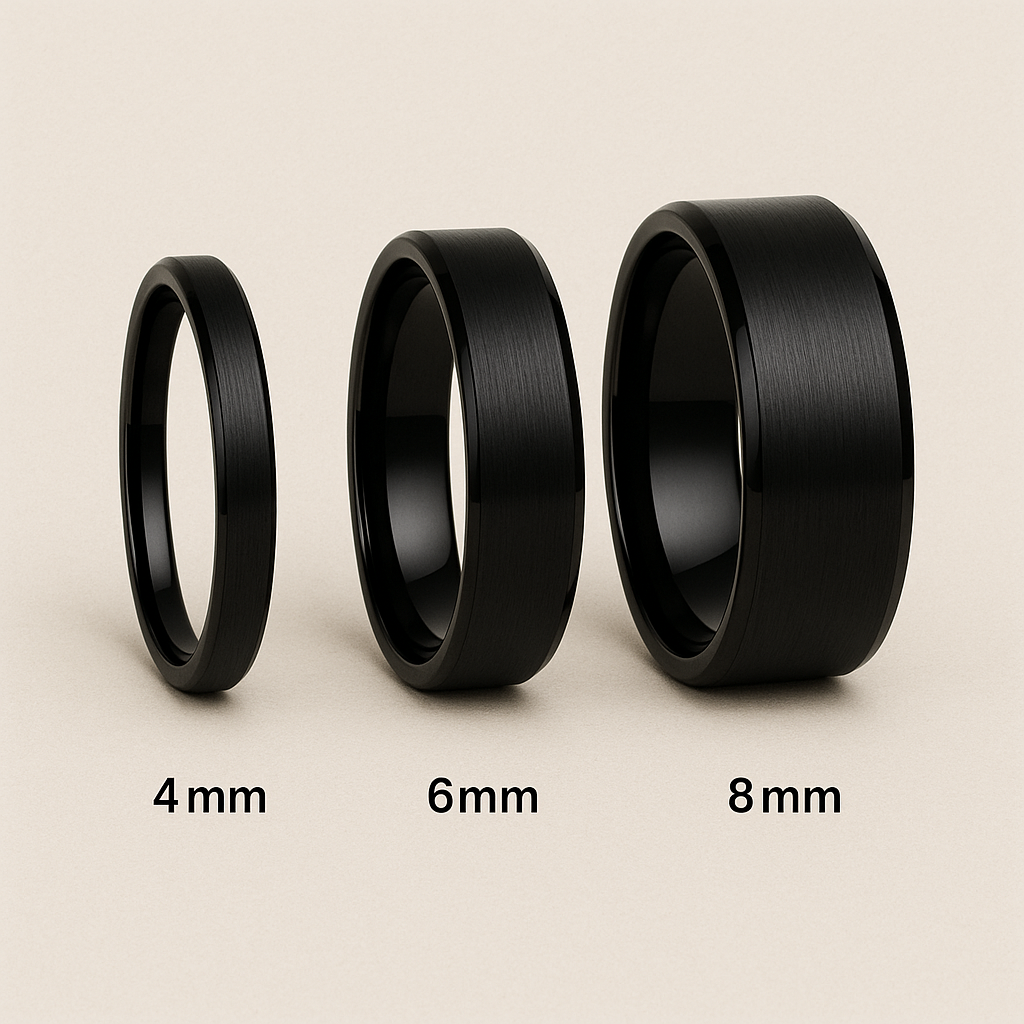 The Foundation – Brushed Tungsten Ring-Discover The Foundation, a 4mm, 6mm,8mm brushed black, silver, gold tungsten ring with polished sides and comfort-fit interior. Timeless strength. Shop now.