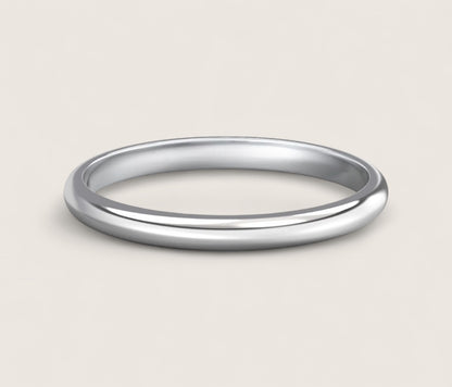 Argent Arc Ring – Sterling Silver Dome Band