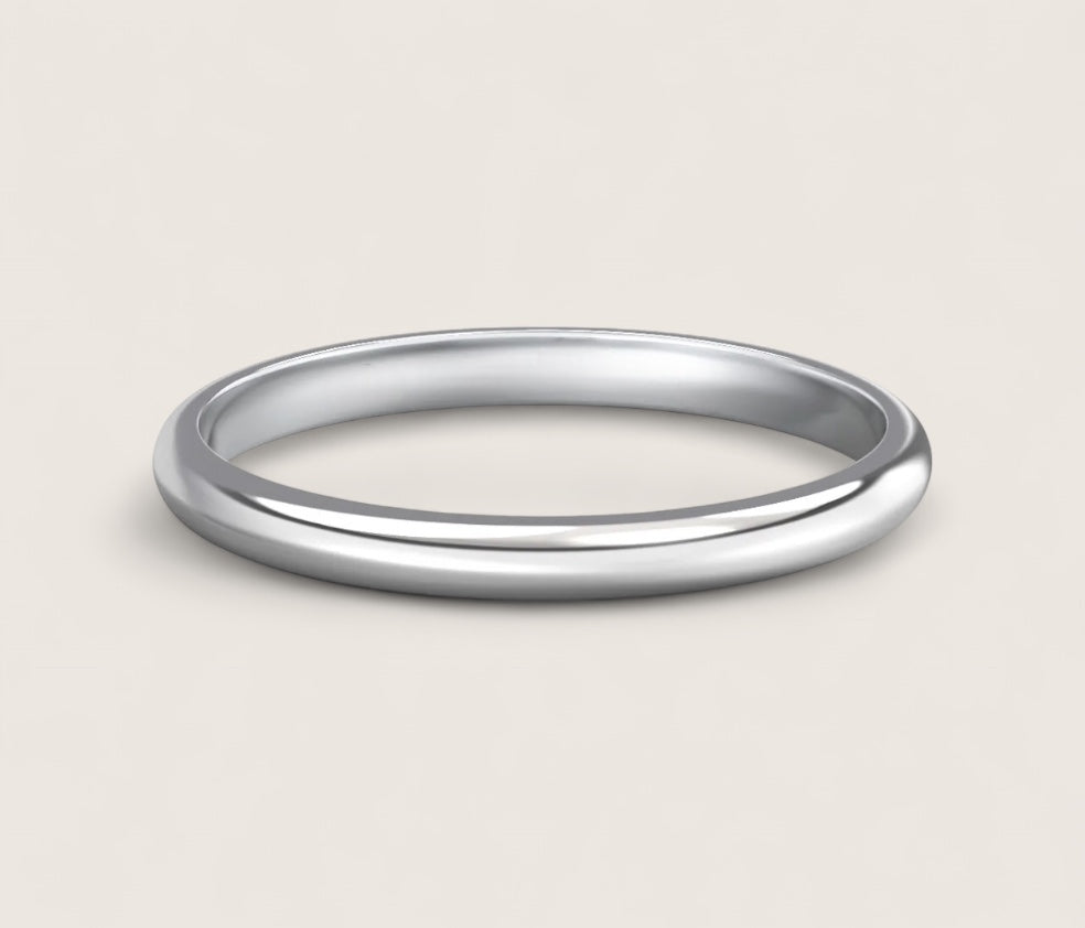 Argent Arc Ring – Sterling Silver Dome Band