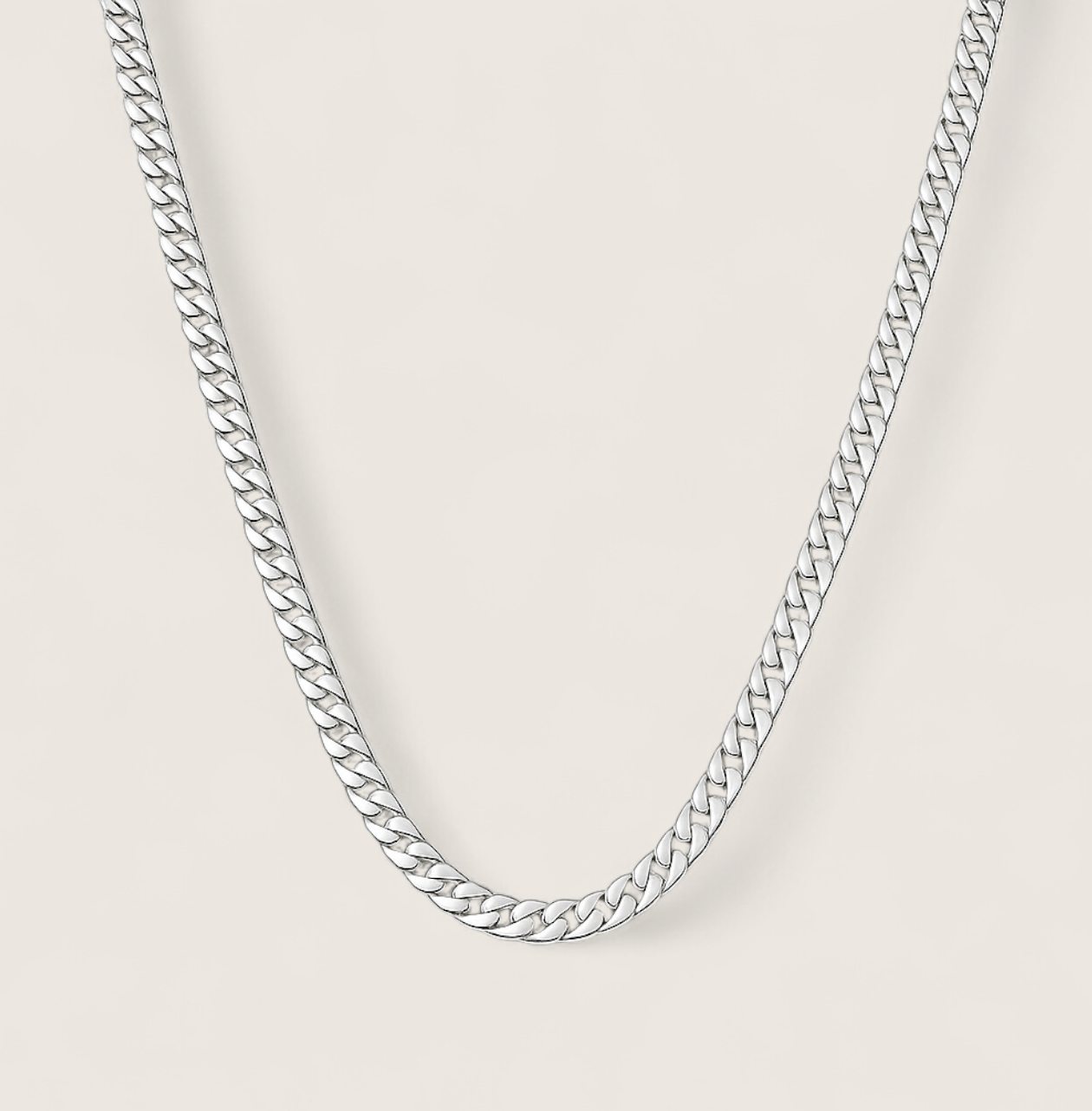 The Argent Curb – 3mm Sterling Silver Chain-3mm solid sterling silver curb chain. Polished flat links, crafted in Italy. Sleek and versatile—wear solo or layered. Shop now.