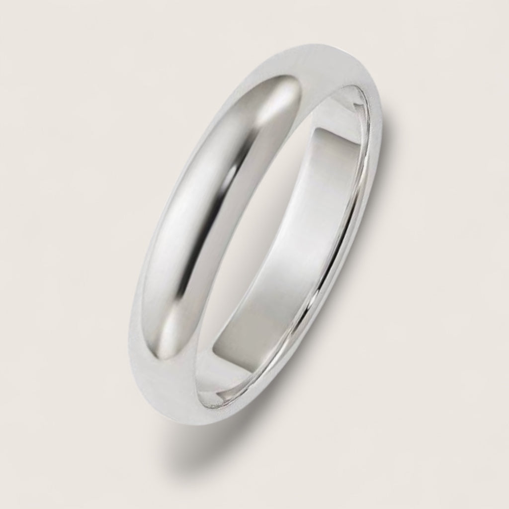 Argent Arc Ring – Sterling Silver Dome Band