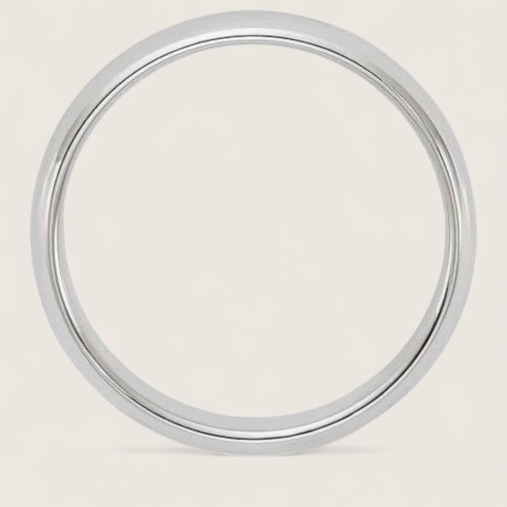 Argent Arc Ring – Sterling Silver Dome Band