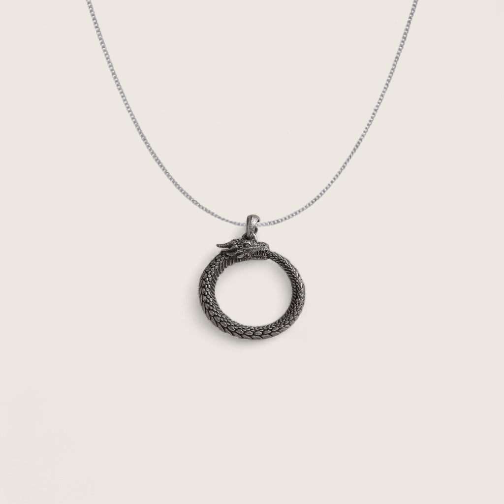 The Endless Flame – Dragon Ouroboros Necklace