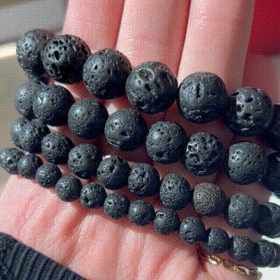 Emberstone – Lava Rock Bracelet-Emberstone Lava Rock Bracelet — crafted from natural volcanic stone, symbolizing strength and calm. Features rugged lava beads and a polished steel accent.