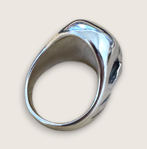 The Reaper – Skull Statement Ring-Forge your look with the Reaper Skull Ring. Bold 29mm polished steel ring with intricate skull detail. Command attention with this statement piece. Shop now.