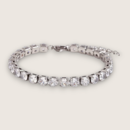 The Icefall – Stainless Steel Tennis Bracelet-Discover The Icefall at Anvil&Ore—an adjustable 3 mm, 5 mm CZ tennis bracelet in durable 316L stainless steel. Ranging 6.75″–8.5″ for the ultimate fit.Shop now!