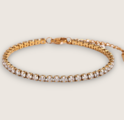 The Icefall – Stainless Steel Tennis Bracelet-Discover The Icefall at Anvil&Ore—an adjustable 3 mm, 5 mm CZ tennis bracelet in durable 316L stainless steel. Ranging 6.75″–8.5″ for the ultimate fit.Shop now!