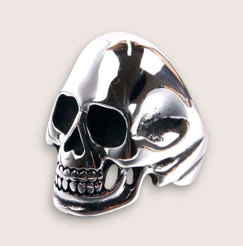 The Reaper – Skull Statement Ring-Forge your look with the Reaper Skull Ring. Bold 29mm polished steel ring with intricate skull detail. Command attention with this statement piece. Shop now.