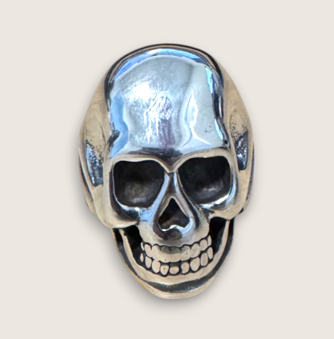 The Reaper – Skull Statement Ring-Forge your look with the Reaper Skull Ring. Bold 29mm polished steel ring with intricate skull detail. Command attention with this statement piece. Shop now.
