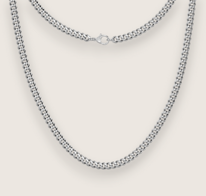 The Citadel – Curb Chain Necklace-Forge presence with the Citadel Curb Chain. Rugged yet refined steel links in black, silver, or gold. Available in 3mm to 9mm widths. Shop now.