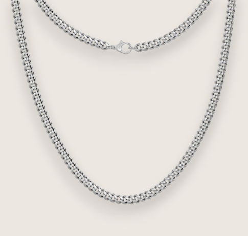 The Citadel – Curb Chain Necklace-Forge presence with the Citadel Curb Chain. Rugged yet refined steel links in black, silver, or gold. Available in 3mm to 9mm widths. Shop now.