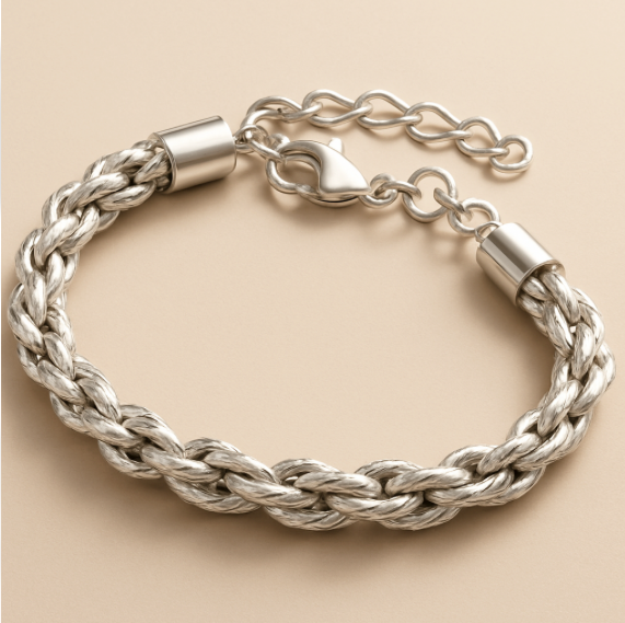 The Vanguard – 6 mm Cuban Rope Bracelet-Forge your path with the Vanguard Rope Chain. 6mm twisted steel in shiny silver or oxidized finish. Rugged texture meets refined polish. Shop now.