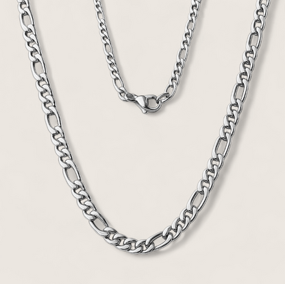 The Pulse - Figaro Steel Chain Necklace-Channel bold rhythm with the Pulse Figaro Chain. Polished steel or gold-plated finish with iconic Figaro links. Available in multiple widths. Shop now.