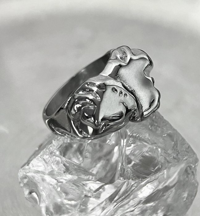 The Livewire – Polished Steel Statement Ring-Channel raw energy with the Livewire Ring. Polished steel, bold 10mm wave-inspired form captures the surge of an electric current. Shop now.