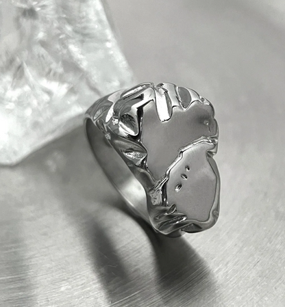 The Livewire – Polished Steel Statement Ring-Channel raw energy with the Livewire Ring. Polished steel, bold 10mm wave-inspired form captures the surge of an electric current. Shop now.