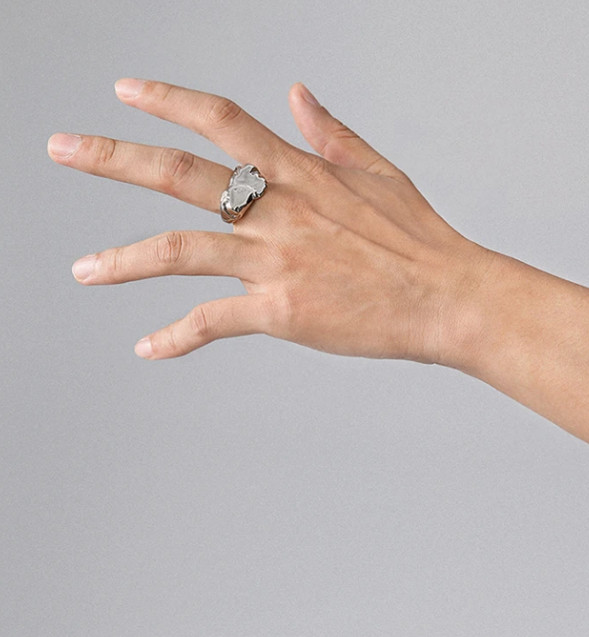The Livewire – Polished Steel Statement Ring-Channel raw energy with the Livewire Ring. Polished steel, bold 10mm wave-inspired form captures the surge of an electric current. Shop now.