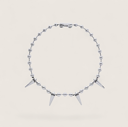 Surge Spike Necklace-Weaponize your style with the Surge Spike Necklace. Polished steel spheres and bold spikes deliver unapologetic Voltage energy. Built to stand out.