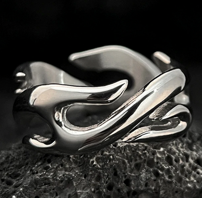 Arc Claw - Open Edge Ring-Unleash the surge with the Arc Claw Ring. Polished steel, claw-like curves, bold motion—an untamed strike of energy for those on the edge. Shop now.