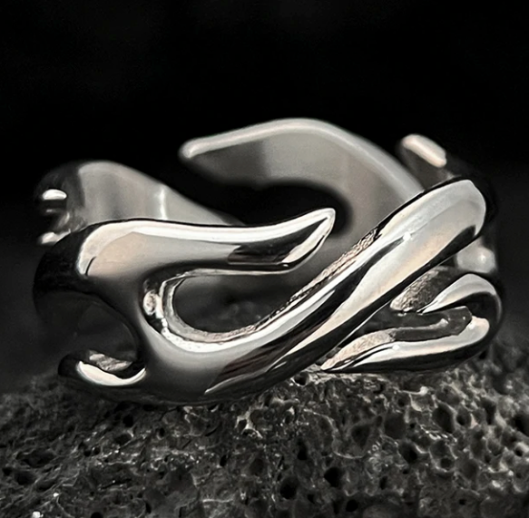 Arc Claw - Open Edge Ring-Unleash the surge with the Arc Claw Ring. Polished steel, claw-like curves, bold motion—an untamed strike of energy for those on the edge. Shop now.