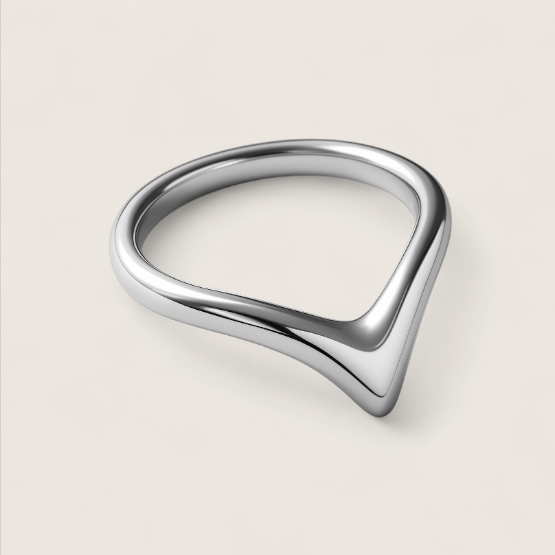 The Volt - Chevron Ring-Channel raw energy with the Volt Chevron Ring. Polished steel V-shaped crest shines like lightning. Bold style with comfort fit. Shop now.