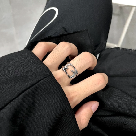 Liquid CircuitBreaker - Arc Ring-Channel raw energy with the CircuitBreaker Ring. Polished steel band with fluid openwork arcs and bold negative-space design. Shop now.
