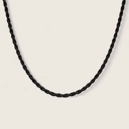 The Iron Twist - Steel Rope Chain-Modern 316L stainless steel rope chain in polished or gold-plated finish. Bold 6 mm or slim 3 mm width. Rugged style with easy clasp. Shop now.