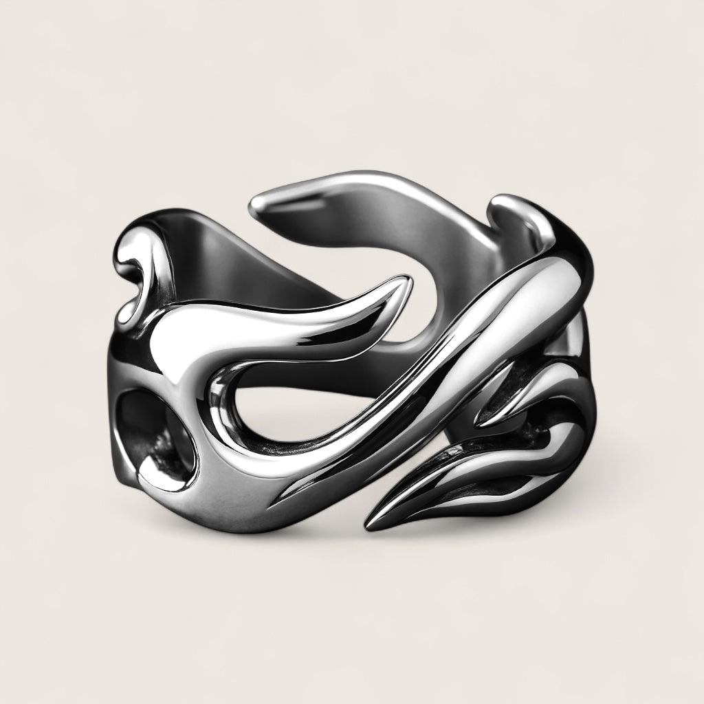 Arc Claw - Open Edge Ring-Unleash the surge with the Arc Claw Ring. Polished steel, claw-like curves, bold motion—an untamed strike of energy for those on the edge. Shop now.