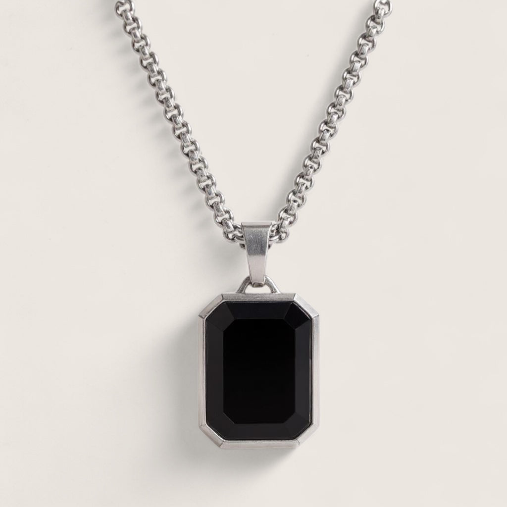 The Aegis - Stone Dog tag Necklace