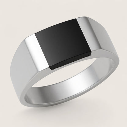 The Crest Signet – Rectangle Gemstone Ring