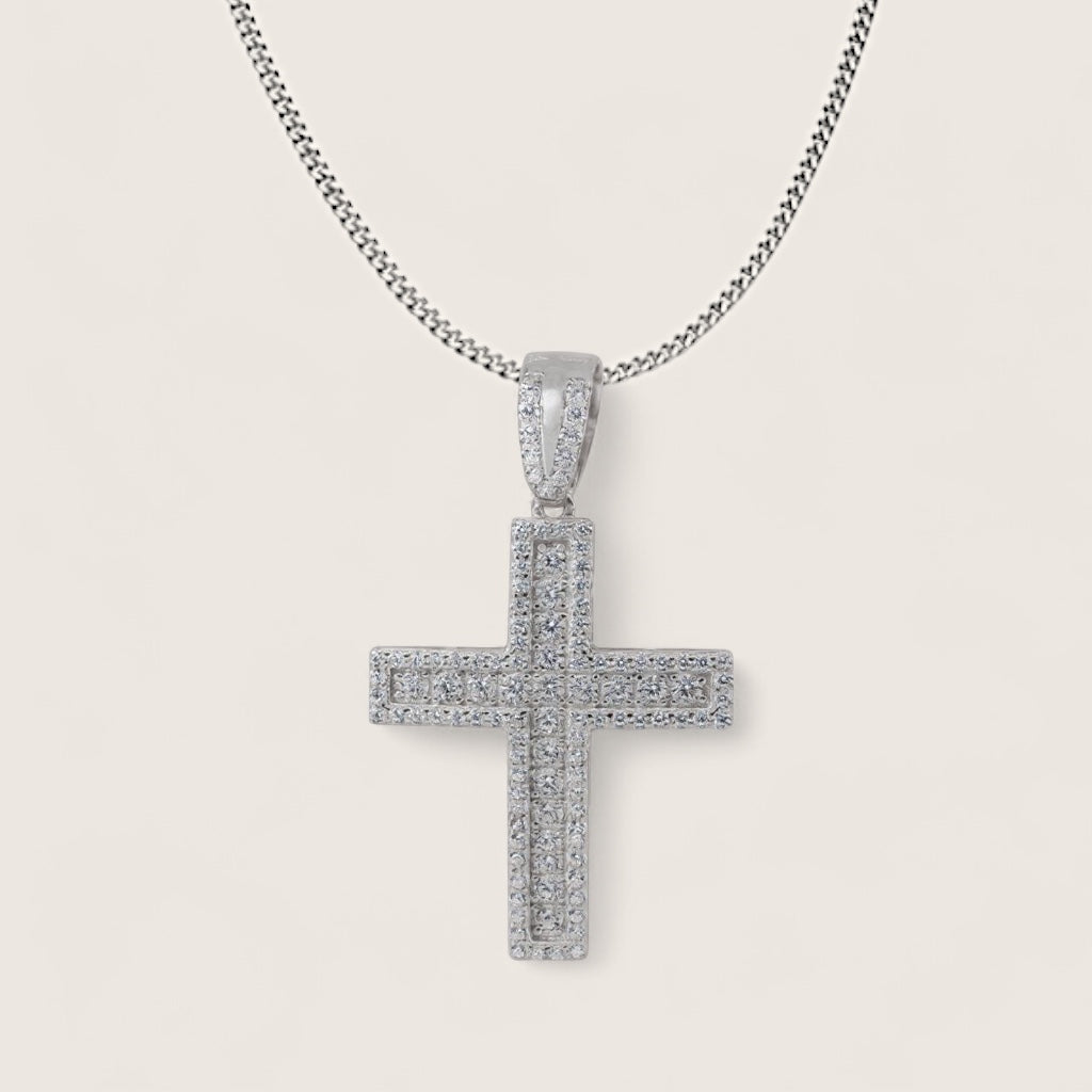The Radiant Creed – CZ Cross Necklace