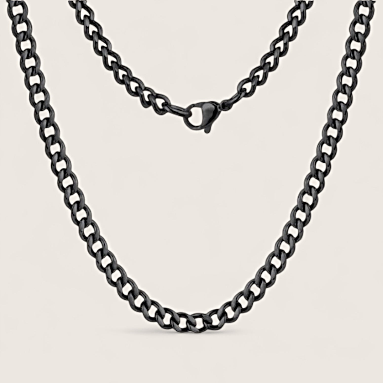 The Citadel – Curb Chain Necklace-Forge presence with the Citadel Curb Chain. Rugged yet refined steel links in black, silver, or gold. Available in 3mm to 9mm widths. Shop now.