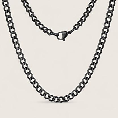 The Citadel – Curb Chain Necklace-Forge presence with the Citadel Curb Chain. Rugged yet refined steel links in black, silver, or gold. Available in 3mm to 9mm widths. Shop now.