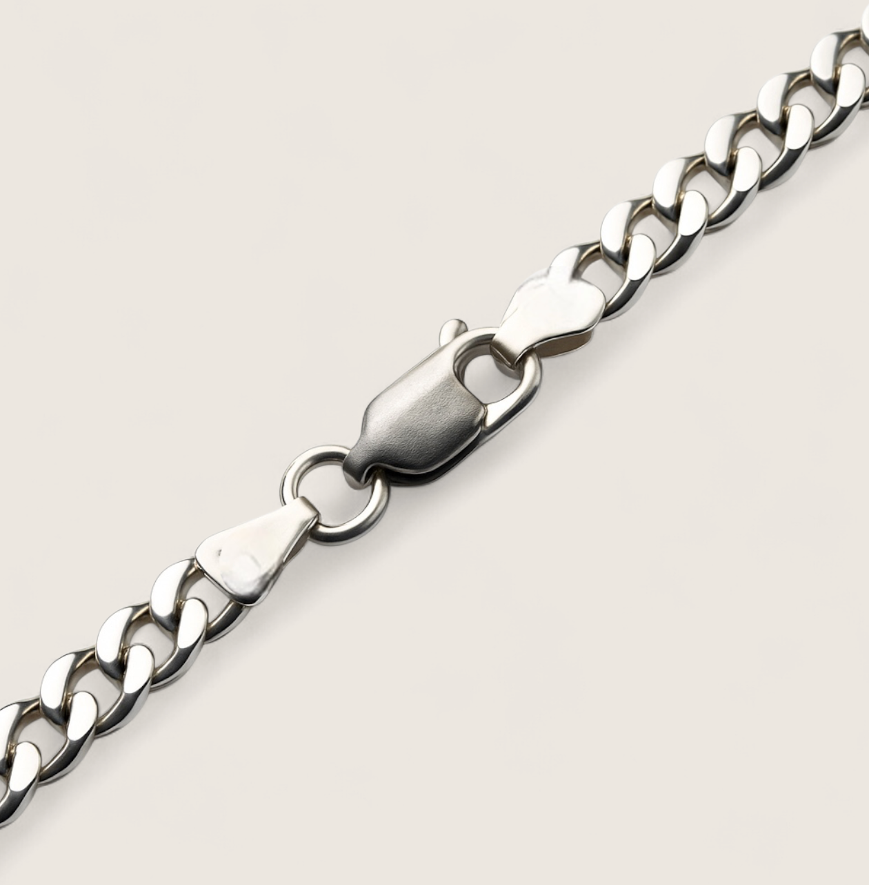 The Argent Curb – 3mm Sterling Silver Chain-3mm solid sterling silver curb chain. Polished flat links, crafted in Italy. Sleek and versatile—wear solo or layered. Shop now.