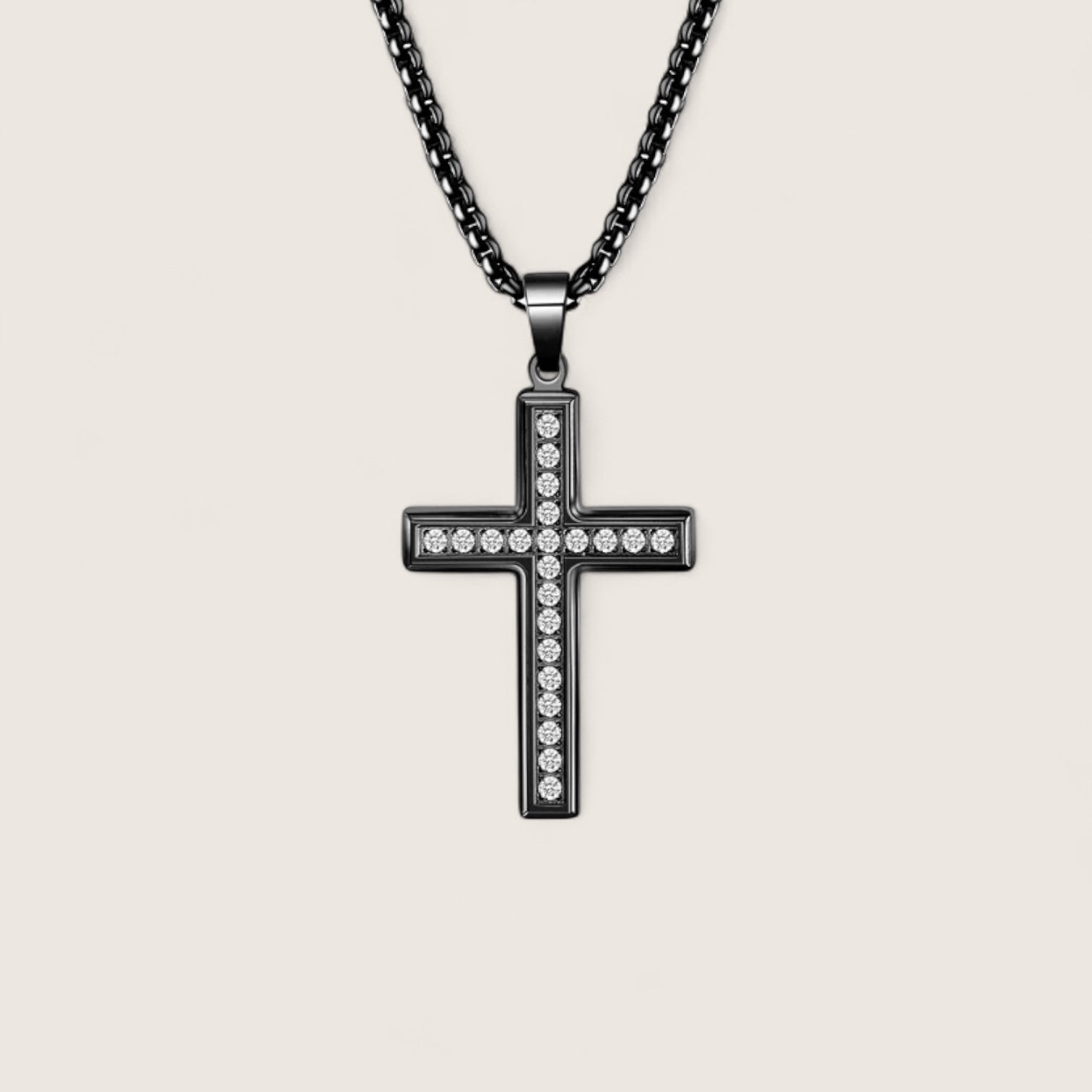 The Divine Radiance – CZ Cross Necklace