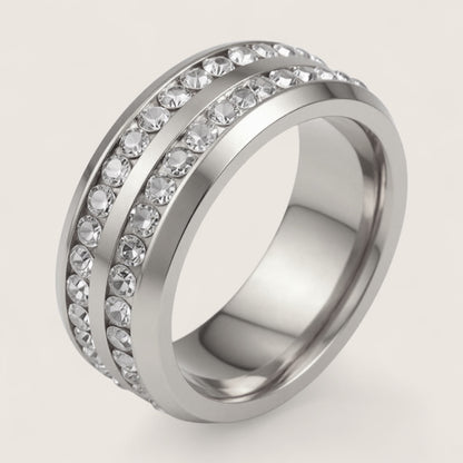 The Eclipse Band - Double CZ Ring