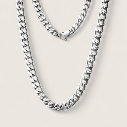 The Ironclad – Steel Cuban Curb Chain-Inject bold style with the Ironclad Cuban Curb Chain. Polished steel or gold-plated, 3.5–11mm widths. Industrial strength meets timeless edge. Shop now.