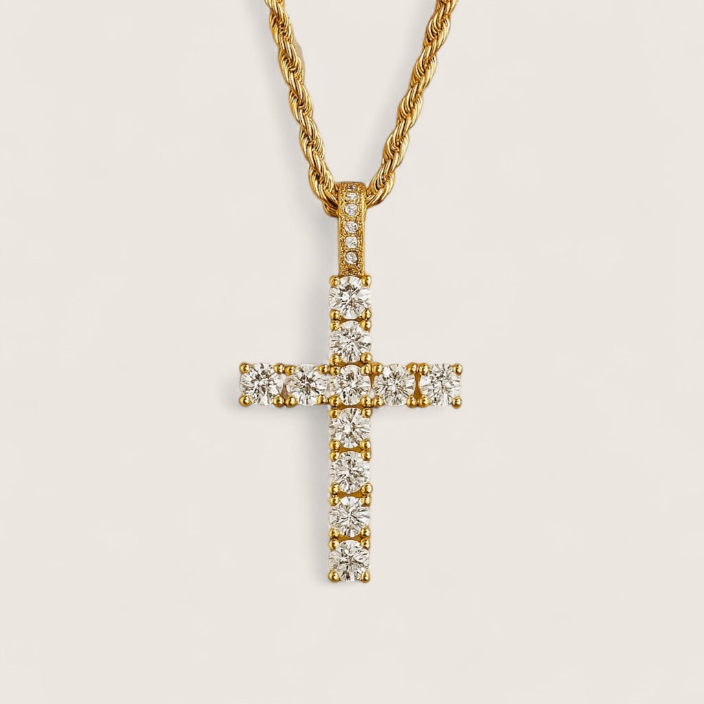 The Icebound Testament – CZ Cross Necklace