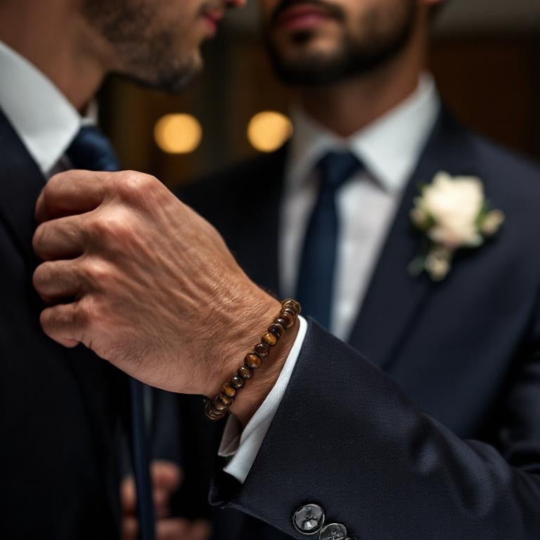 The Sentinel – Tiger Eye Stretch Bracelet-Channel strength, focus, and protection with the Sentinel Bracelet. Natural Tiger Eye beads and steel accent offer bold style and resilience. Shop now.