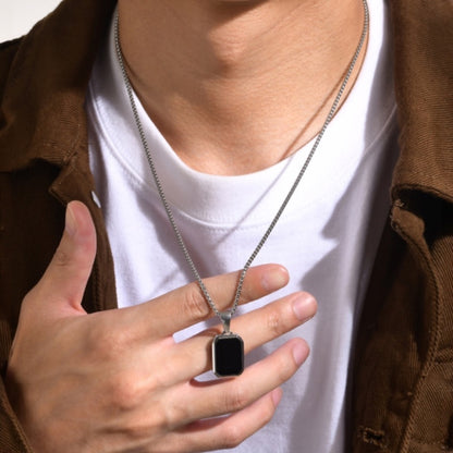 The Aegis - Stone Dog tag Necklace