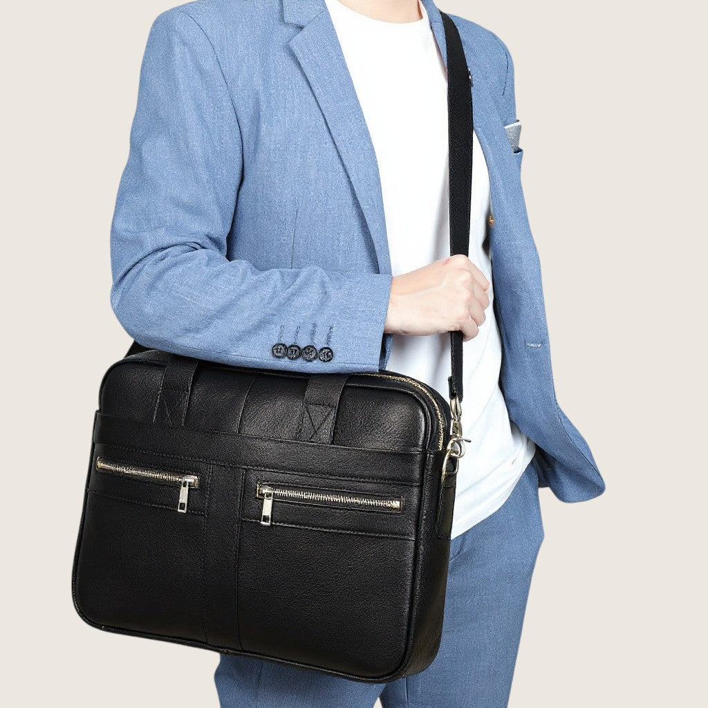 The Executive Carry – Genuine Leather Laptop Tote