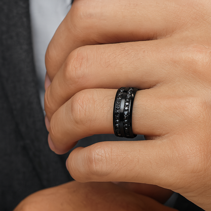 The Eclipse Band - Double CZ Ring